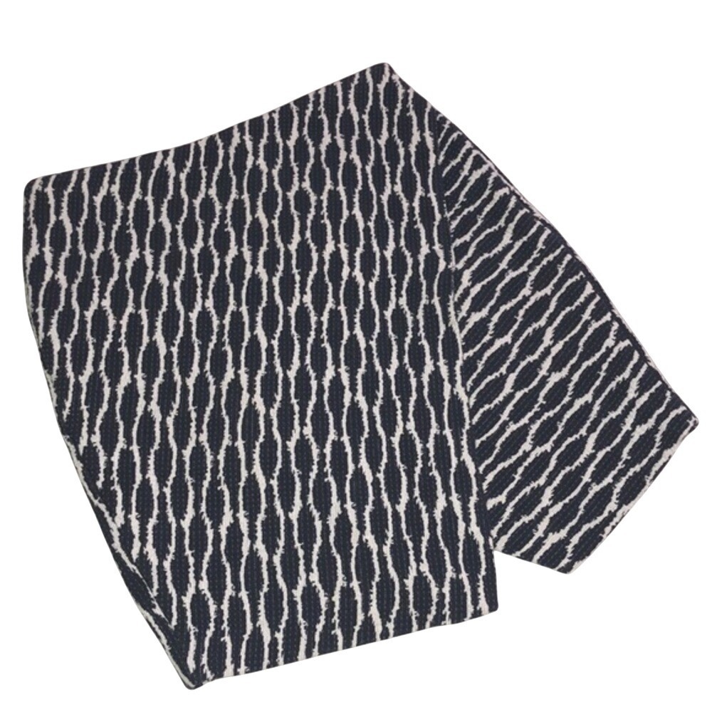 Loft Petites‎ Indigo Tapestry Weave Angle Faux Wrap Skirt SP